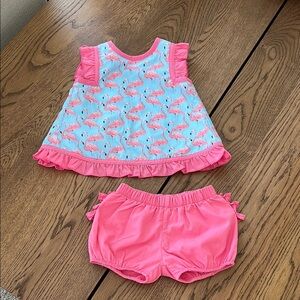 Cutest Pink Flamingo girls Outfit